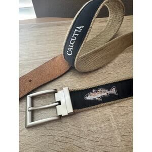 Calcutta Canvas Fish & Skull Belt – 41" Length